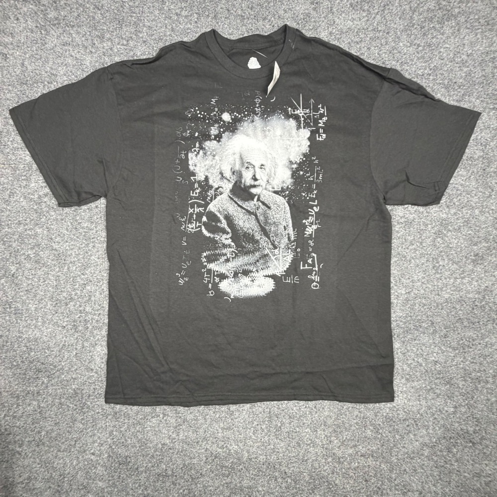 Bioworld Albert Einstein‎ Science Equations Graphic T-Shirt Black XL Mens